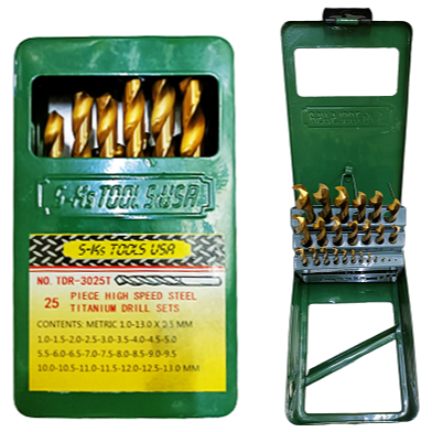 S-Ks HSS Titanium Metal Drill Bit Set | SKS by KHM Megatools Corp. S-Ks HSS Titanium Metal Drill Bit Set | SKS by KHM Megatools Corp.